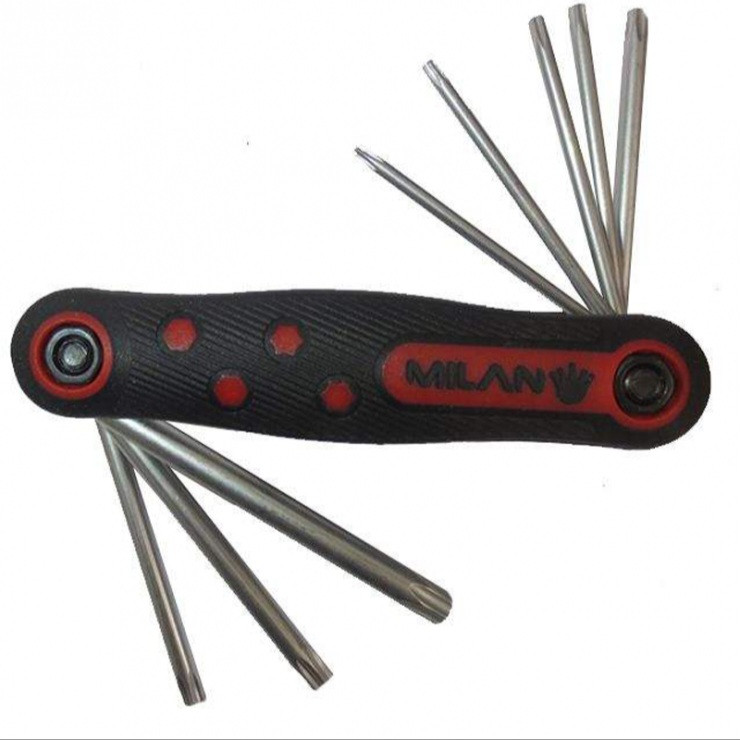 آچارالن ستاره ای چاقویی 8عددی شش گوش MILAN