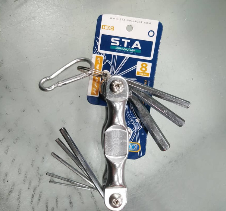 آلن چاقویی فانتزی شش گوش 8عددی S.T.Aمدل H1.5_H8