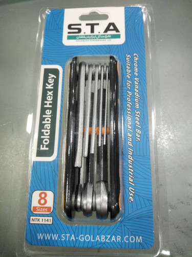 آلن چاقویی شش گوش صنعتی 8عددی S.T.Aمدل H1.5_H8