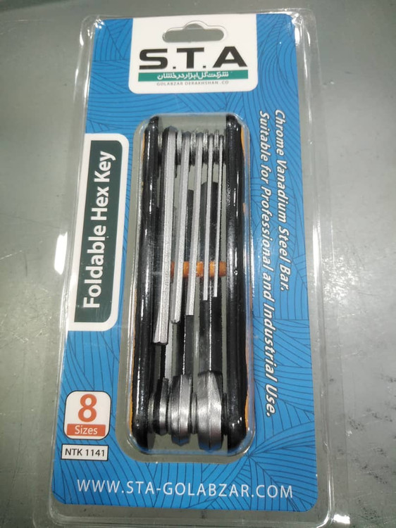 آلن چاقویی شش گوش صنعتی 8عددی S.T.Aمدل H1.5_H8