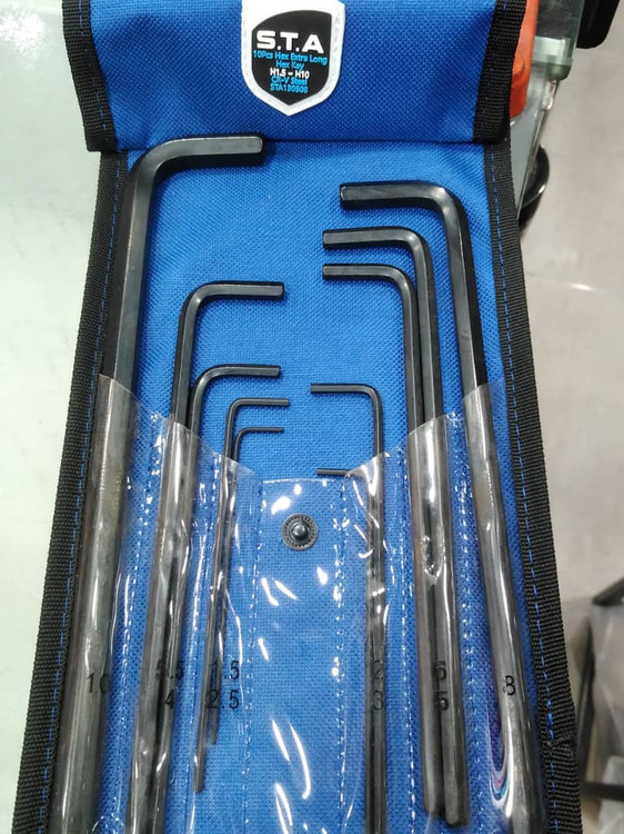 آلن شش گوش کیفی 10عددی سایزبلندمشکیS.T.A (اس تی آ) مدلH1.5_H12