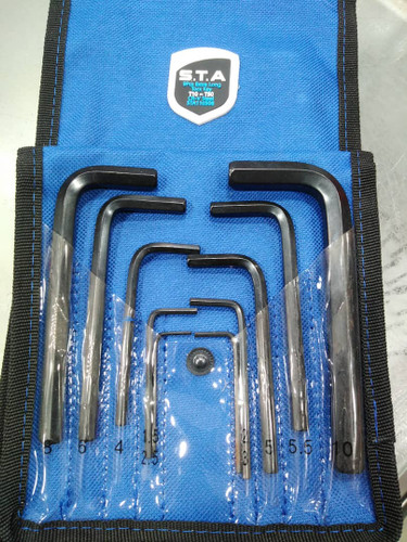 آلن شش گوش کیفی 10عددی سایزاستانداردمشکی S.T.AمدلH1.5_H12