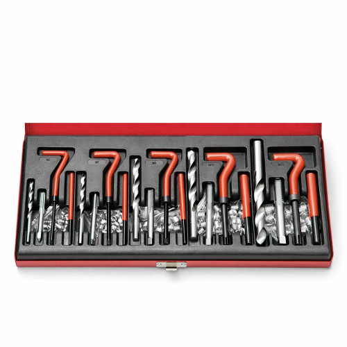مجموعه 131 عددی تعمیر رزوه و هلیکوئل M12 _ M5 / ابزار تعمیر پیچ هرز شده مدل LB_131S