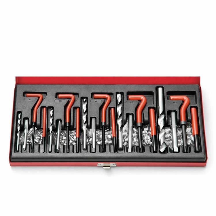 مجموعه 131 عددی تعمیر رزوه و هلیکوئل M12 _ M5 / ابزار تعمیر پیچ هرز شده مدل LB_131S