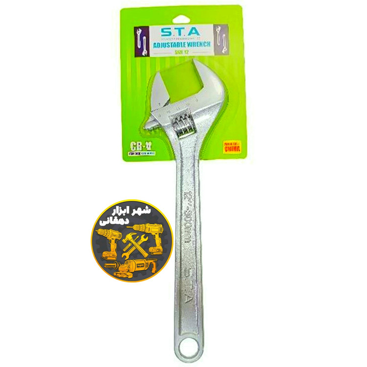 آچارفرانسه 12 اینچ استیل مدرج S.T.A (اس تی ای)کدCR_V