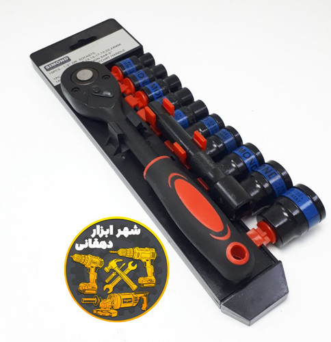آچاربکس 12عددی ریلی درایو۱/۲ مشکی فشارقوی KING TOOLS (کینگ تولز)
